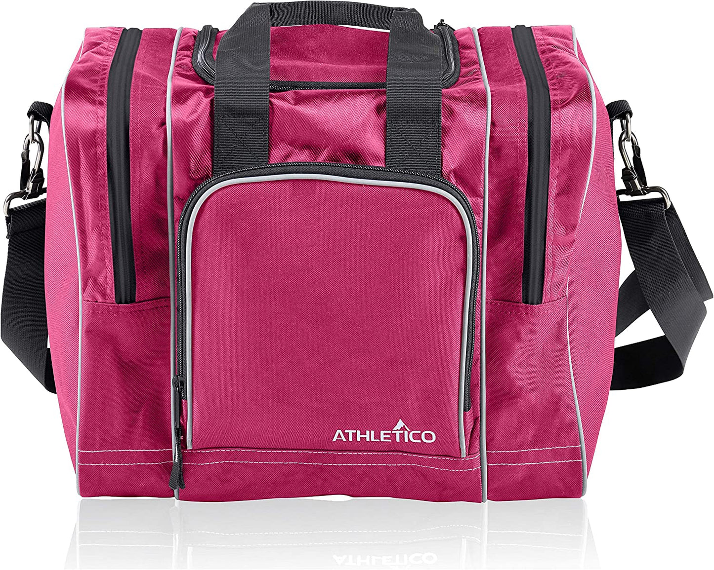 Premium Single Ball Bowling Bag with Padded Holder - Fits Shoes up to Men's Size 14