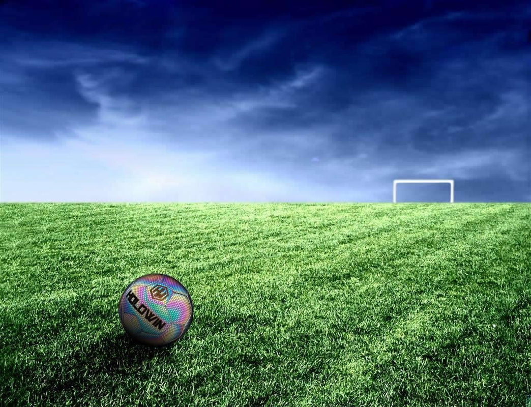 Holographic Luminous Soccer Ball for Night Games & Training Football Ball Glowing in the Dark Light up Reflective with Camera Flash Reflects Light Gifts, & Men (Size 5, Black)