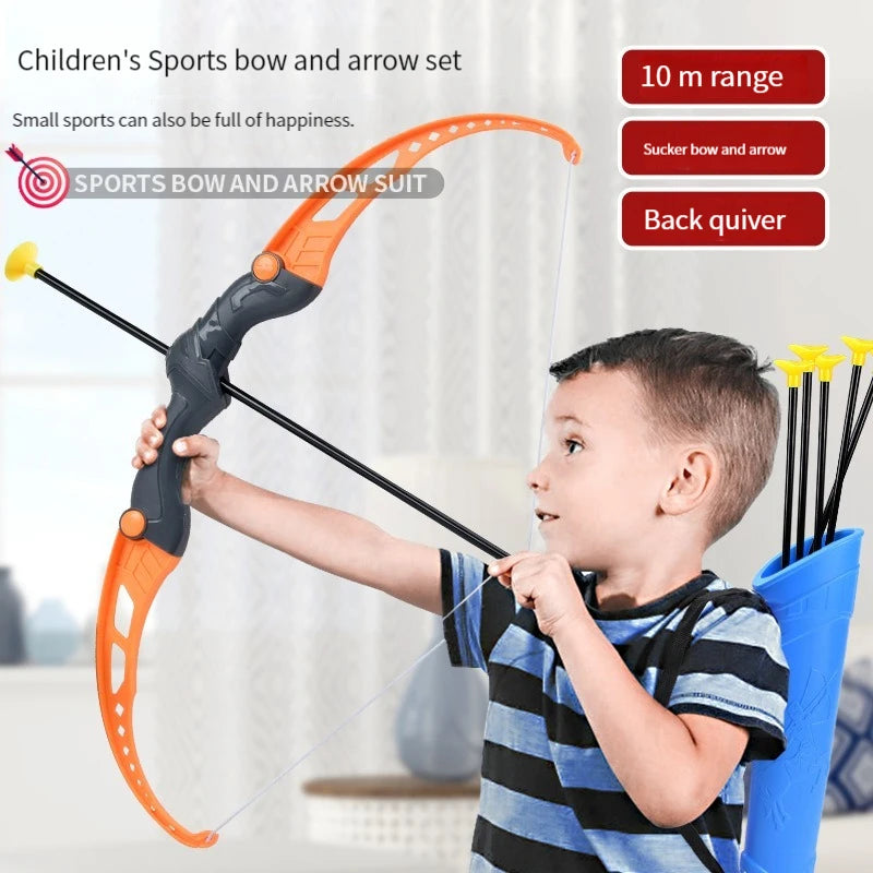 52cm Kids Bow and Arrow Set - Perfect for Outdoor Archery Practice with Target - Ideal Gift for Boys!