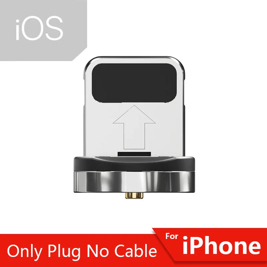 Fast Charging 540° Rotate Magnetic Cable - Micro USB & Type C for iPhone & Xiaomi